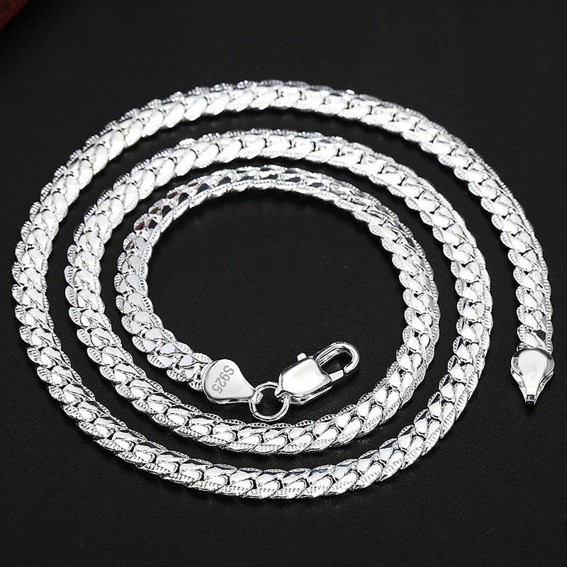 Sterling Silver Chain and Bracelet Set