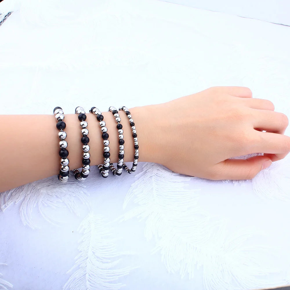 Silver Beaded Bracelet