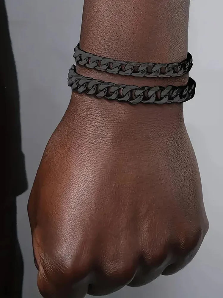 Onyx Double Chain Bracelet