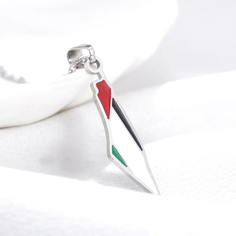 Palestine Map Pendant Necklace