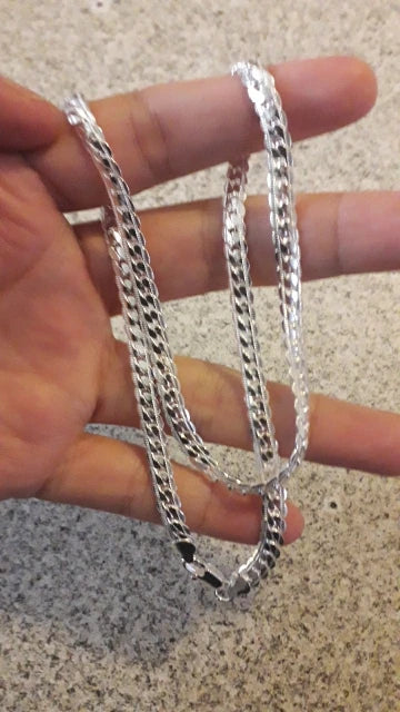 Sterling Silver Chain and Bracelet Set