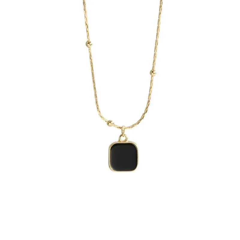 Midnight Square Necklace