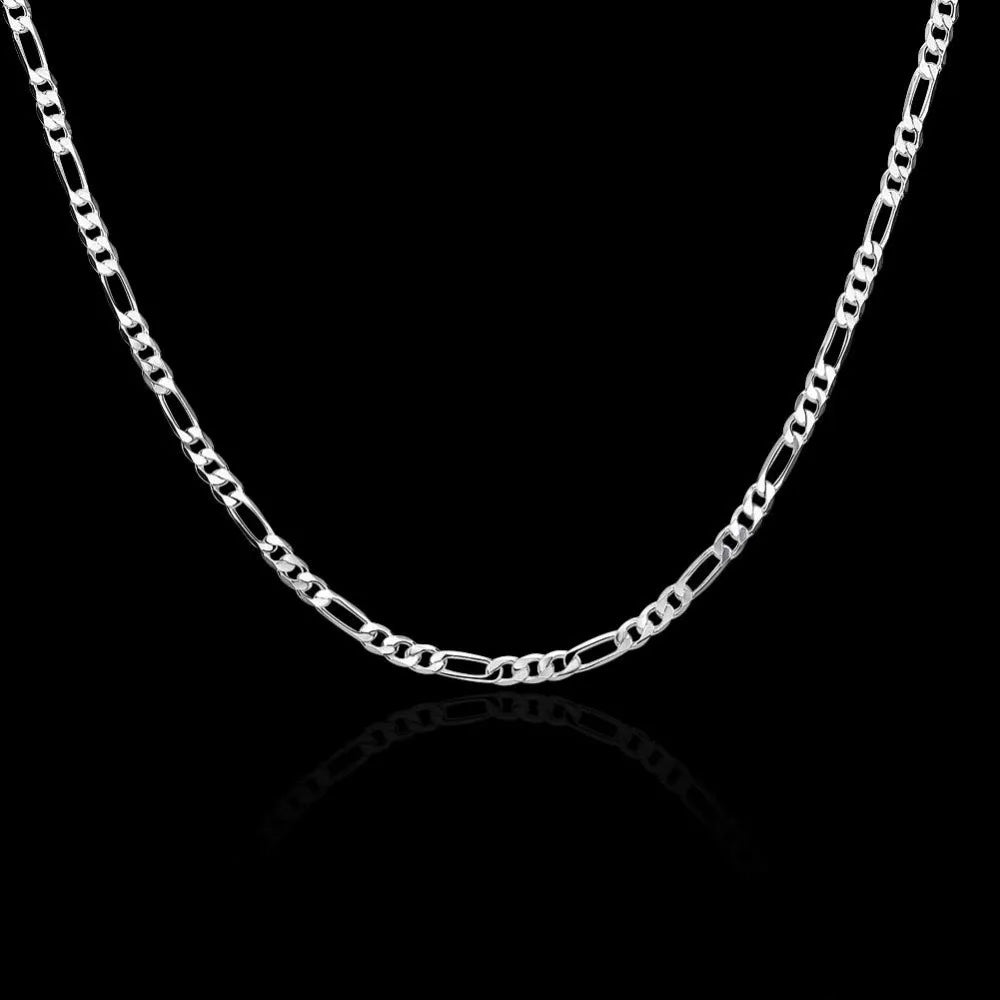 Classic Men's Silver Curb Chain Necklace