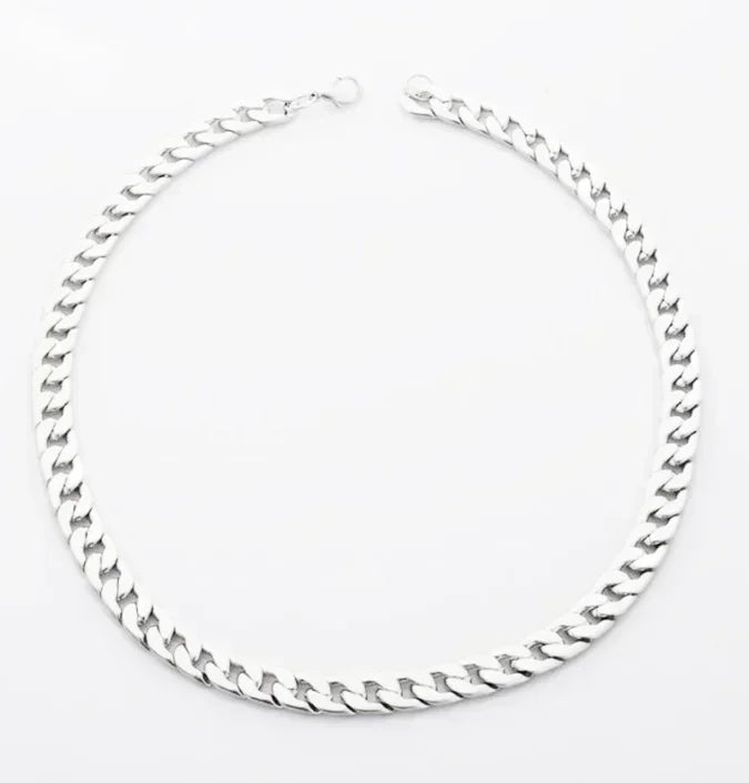 Delysia King men Stainless steel wide flat necklace