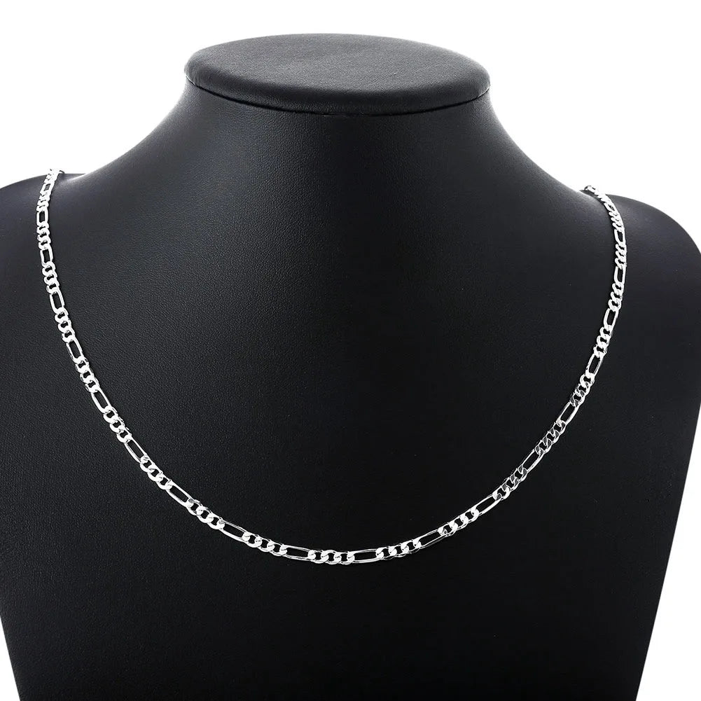 Classic Men's Silver Curb Chain Necklace