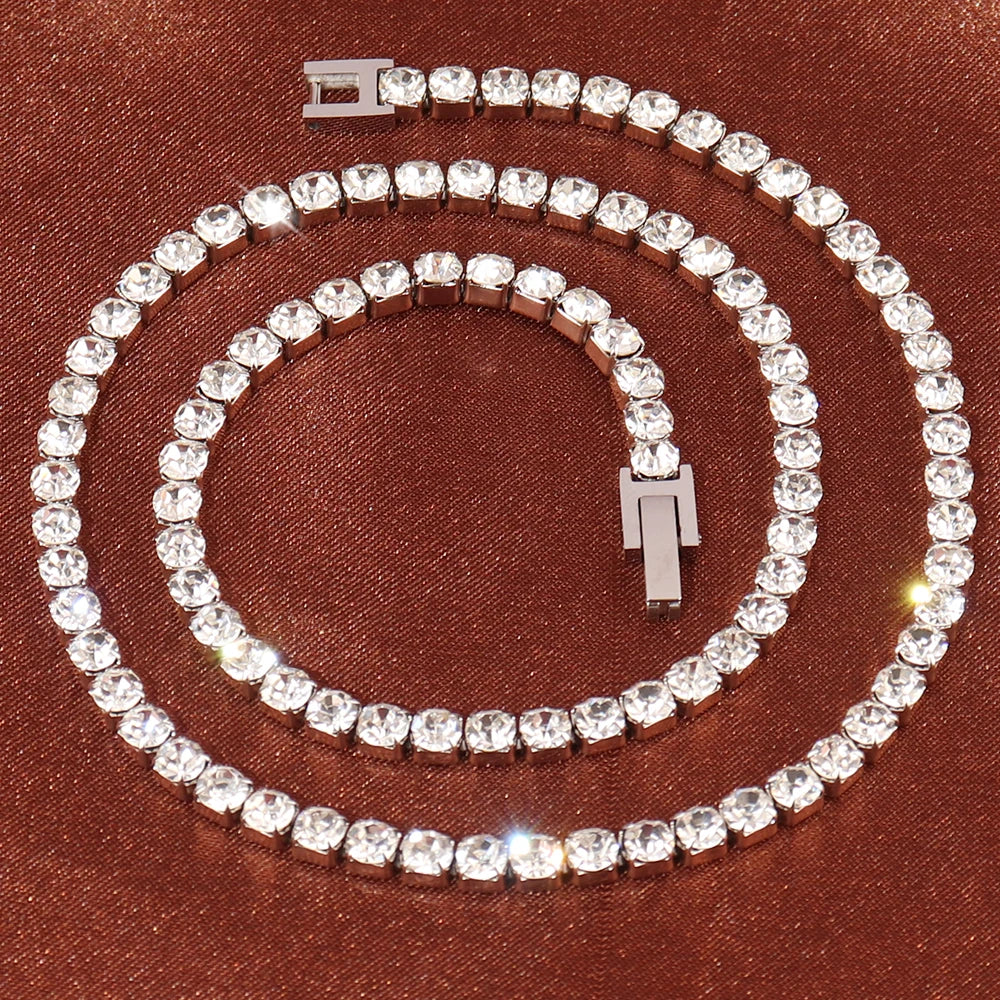 Sparkling Tennis Chain Necklace