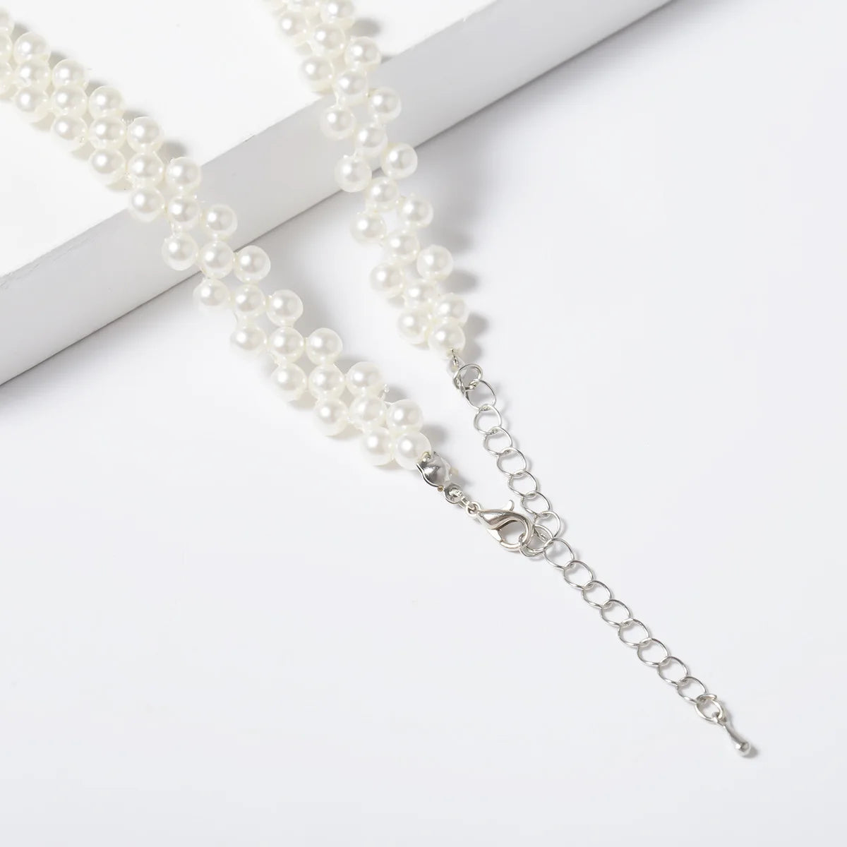 Triple Strand Pearl Choker Necklace